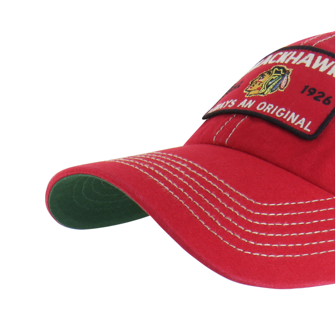 '47 Chicago Blackhawks Centennial Clean Up Trucker Hat Red