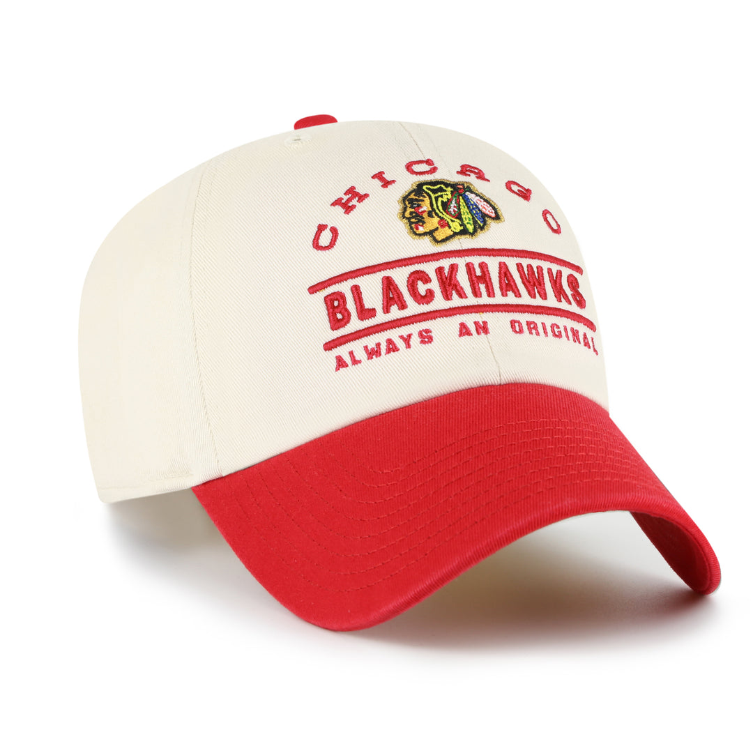 '47 Chicago Blackhawks Centennial Two Tone Clean Up Hat Cream/Red