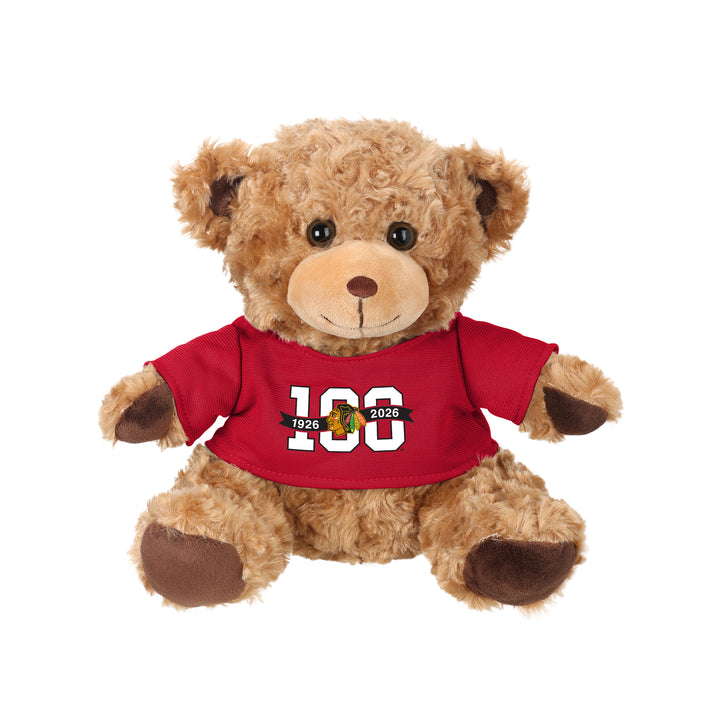 Chicago Blackhawks Centennial Seated Plush Bear