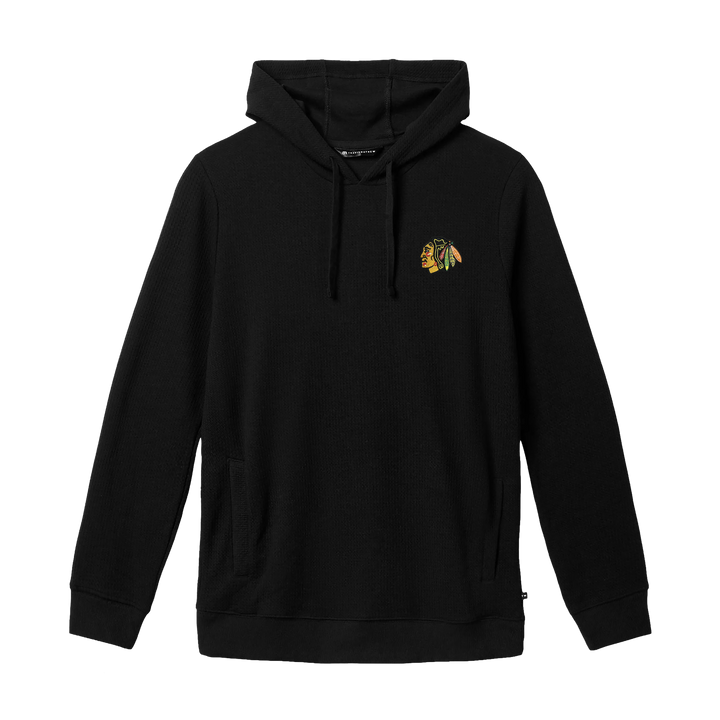 TravisMathew Chicago Blackhawks Black Cloud Waffle Hoodie