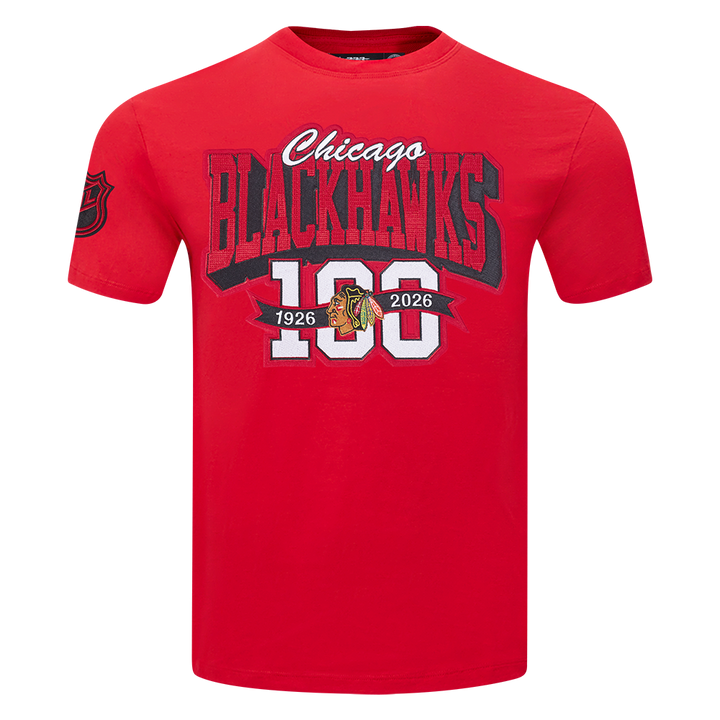 Pro Standard Chicago Blackhawks Centennial Badge Short Sleeve Tee