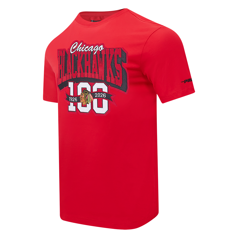 Pro Standard Chicago Blackhawks Centennial Badge Short Sleeve Tee
