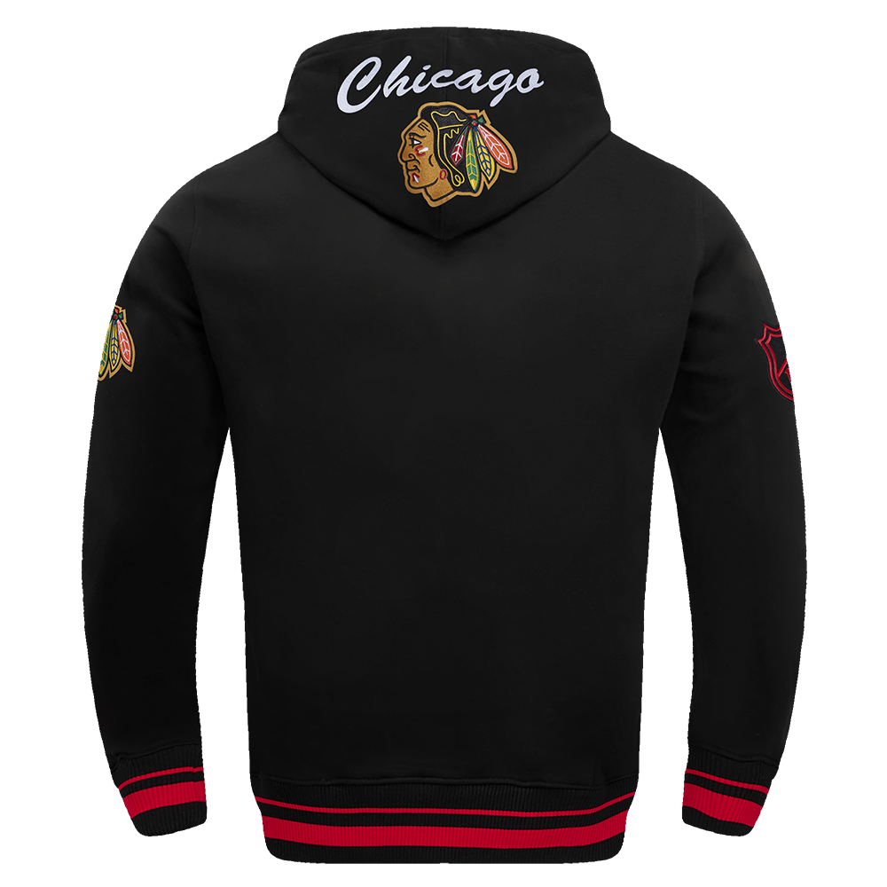 Pro Standard Chicago Blackhawks Centennial Badge Rib Cuff Hoodie