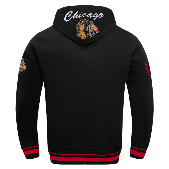 Pro Standard Chicago Blackhawks Centennial Badge Rib Cuff Hoodie