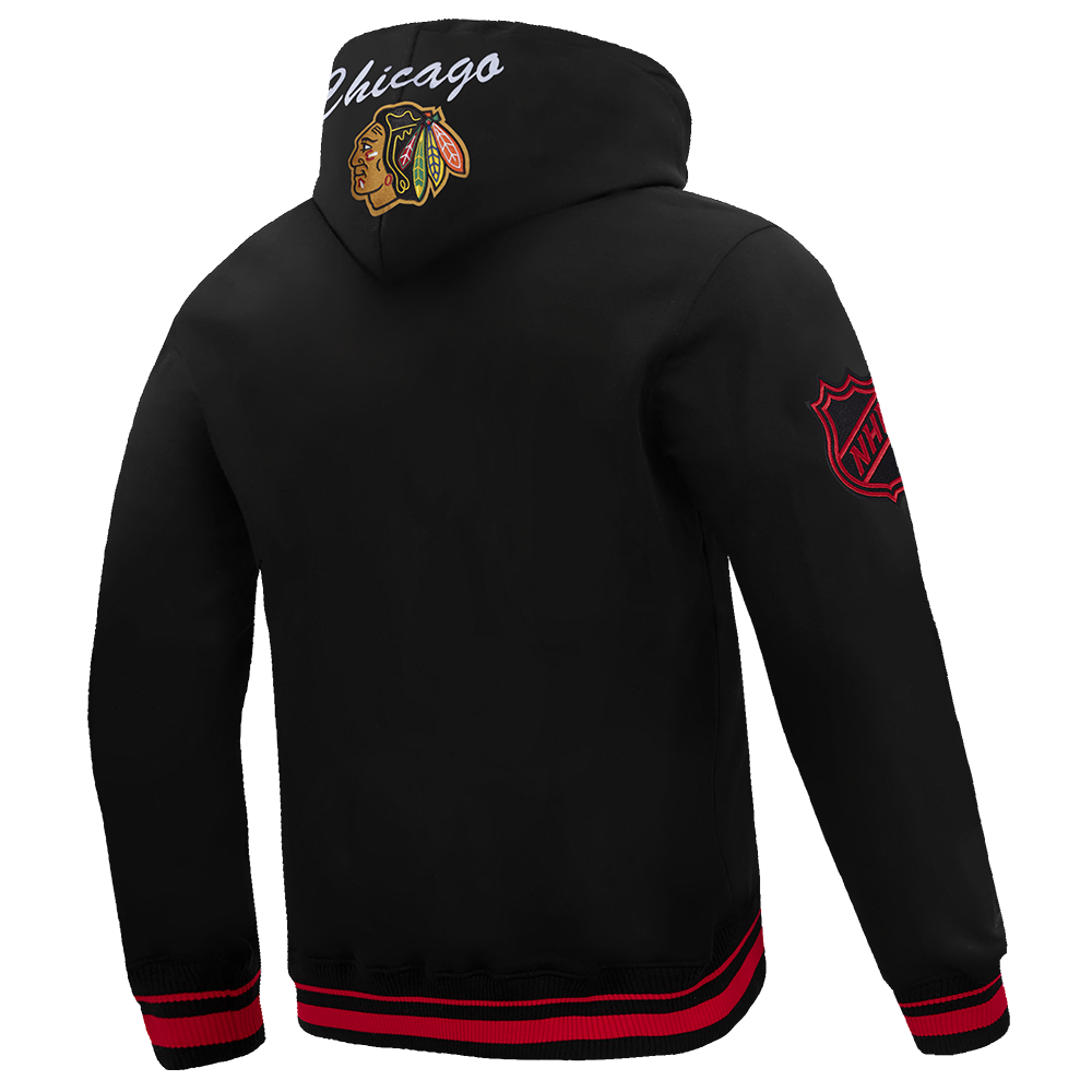 Pro Standard Chicago Blackhawks Centennial Badge Rib Cuff Hoodie