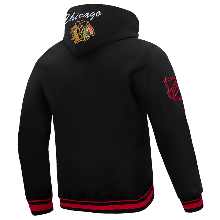 Pro Standard Chicago Blackhawks Centennial Badge Rib Cuff Hoodie