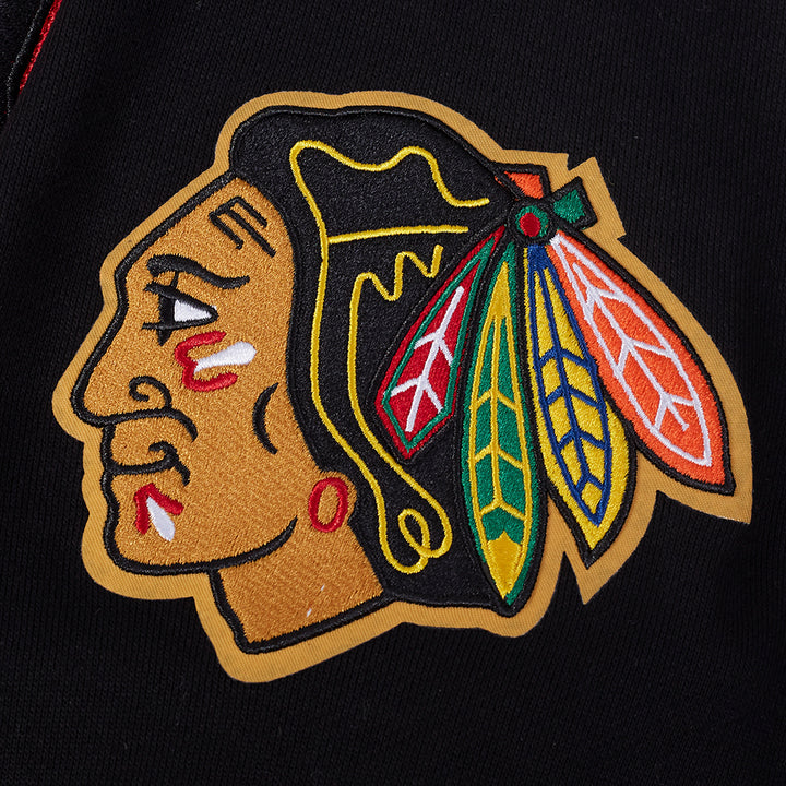 Pro Standard Chicago Blackhawks Centennial Badge Rib Cuff Hoodie