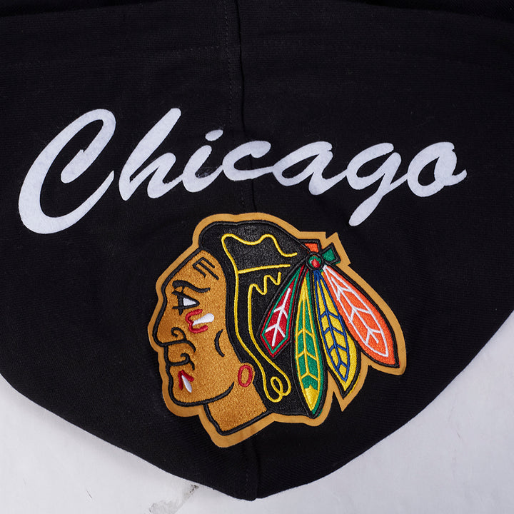 Pro Standard Chicago Blackhawks Centennial Badge Rib Cuff Hoodie