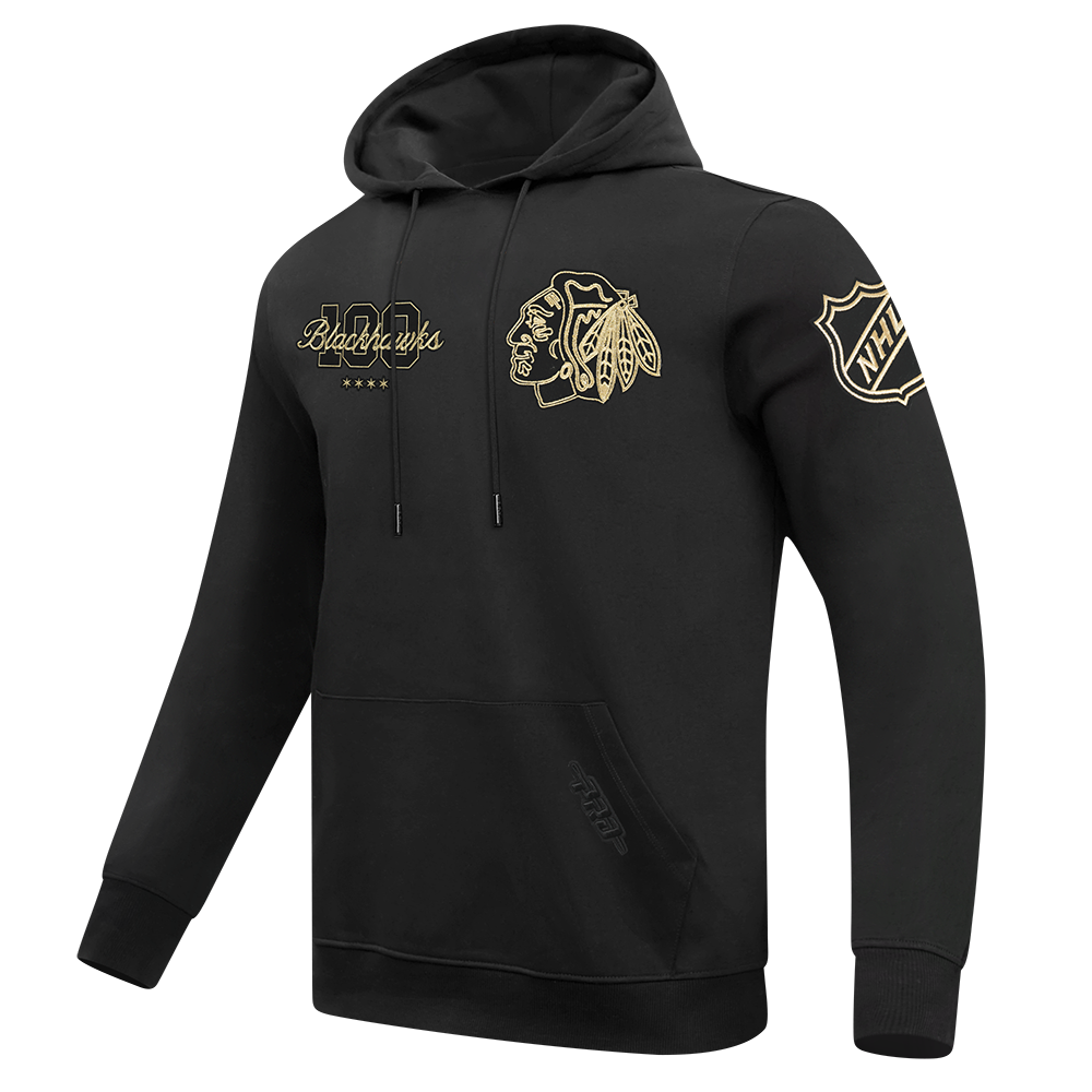 Pro Standard Chicago Blackhawks Centennial Black & Gold Hoodie