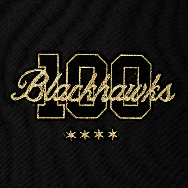 Pro Standard Chicago Blackhawks Centennial Black & Gold Hoodie