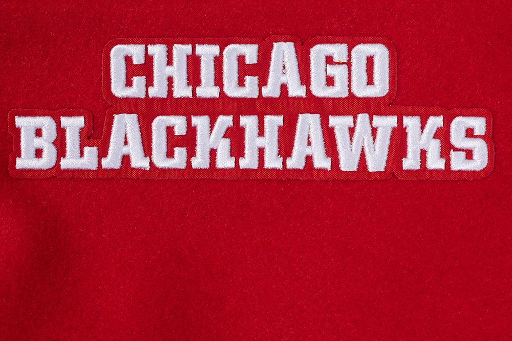 Pro Standard Chicago Blackhawks Centennial Badge Wool Varsity Jacket