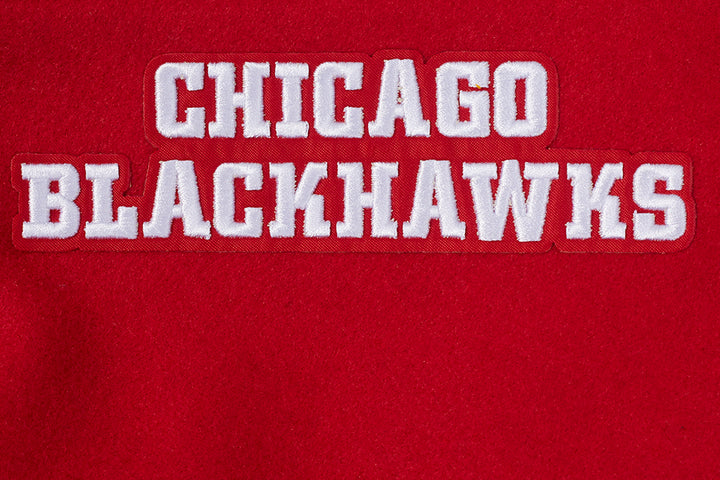 Pro Standard Chicago Blackhawks Centennial Badge Wool Varsity Jacket
