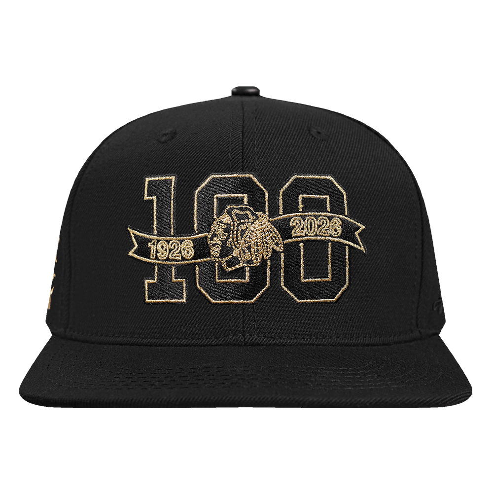 Pro Standard Chicago Blackhawks Centennial Black & Gold Wool