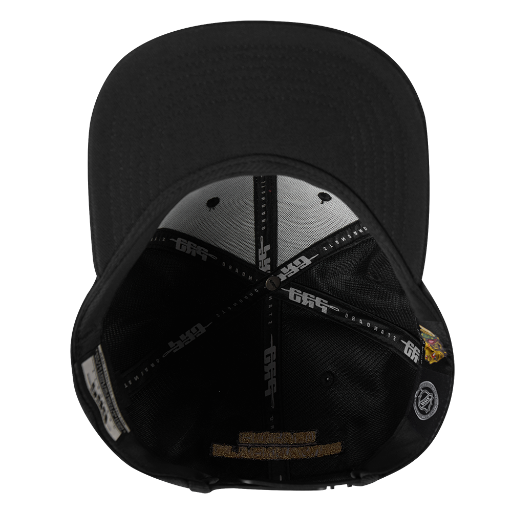 Pro Standard Chicago Blackhawks Centennial Black & Gold Wool Snapback