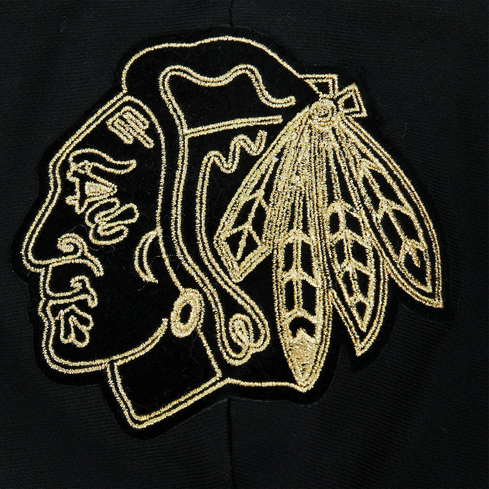 Pro Standard Chicago Blackhawks Centennial Black & Gold Women's Hoodie