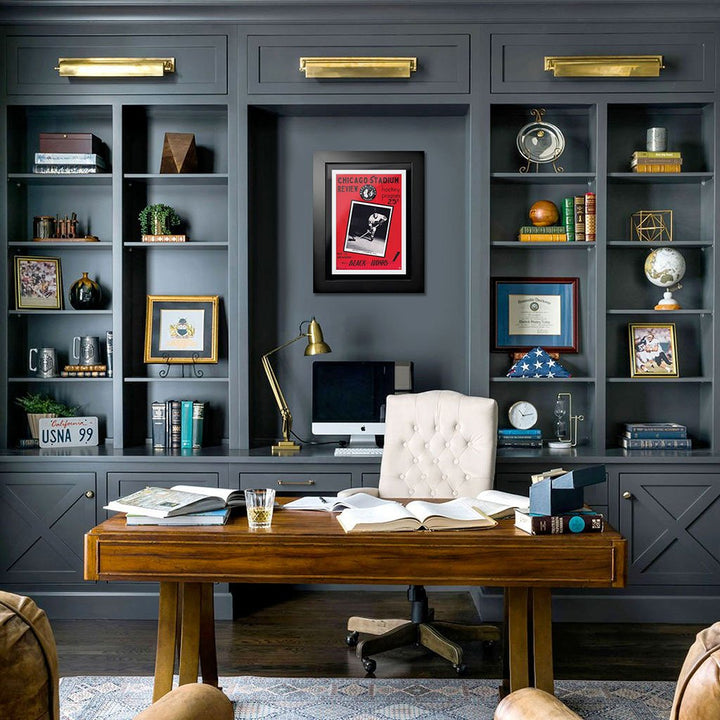 Chicago Blackhawks Framed Program Cover Chicago Stadium Review 1957