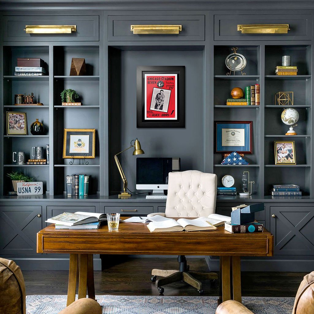 Chicago Blackhawks Framed Program Cover Chicago Stadium Review 1960