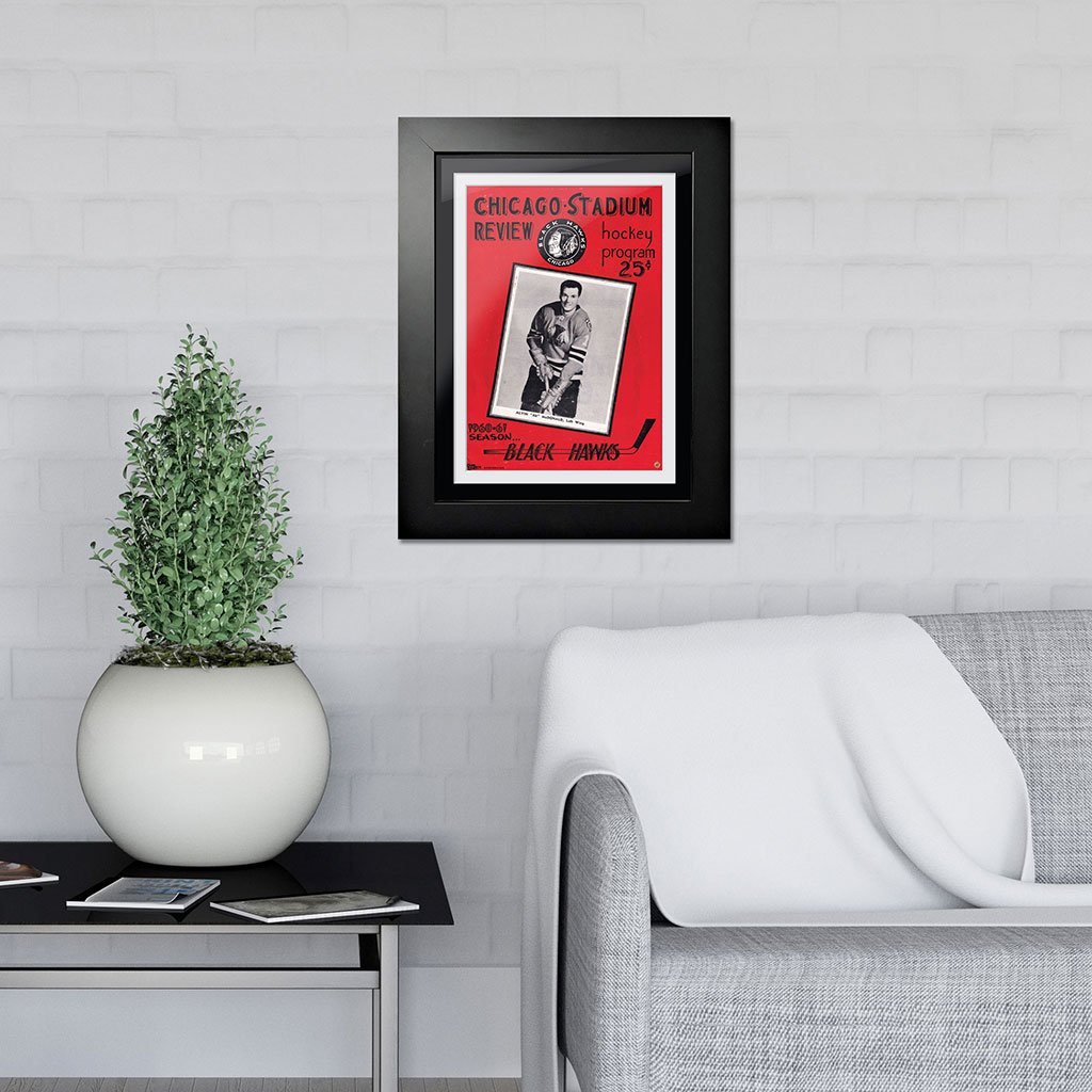 Chicago Blackhawks Framed Program Cover Chicago Stadium Review 1960