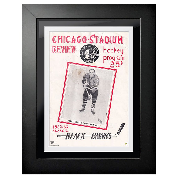Chicago Blackhawks Framed Program Cover Chicago Stadium Review 1962 Edition 2