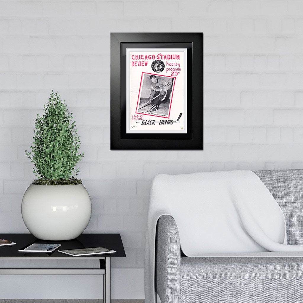 Chicago Blackhawks Framed Program Cover Framed Chicago Stadium Review 1962 Edition 3