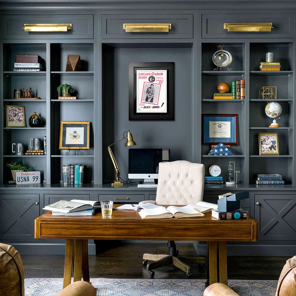 Chicago Blackhawks Framed Program Cover Chicago Stadium Review 1962 Edition 1