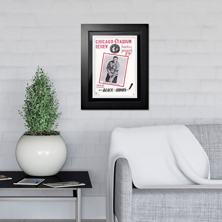 Chicago Blackhawks Framed Program Cover Chicago Stadium Review 1962 Edition 1