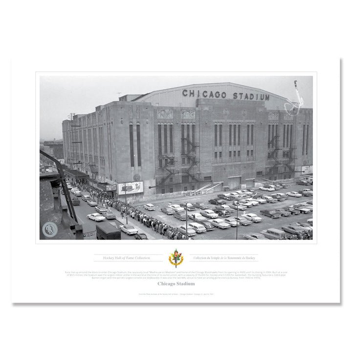 Chicago Blackhawks Memorabilia Madhouse on Madison Black & White Classic Print