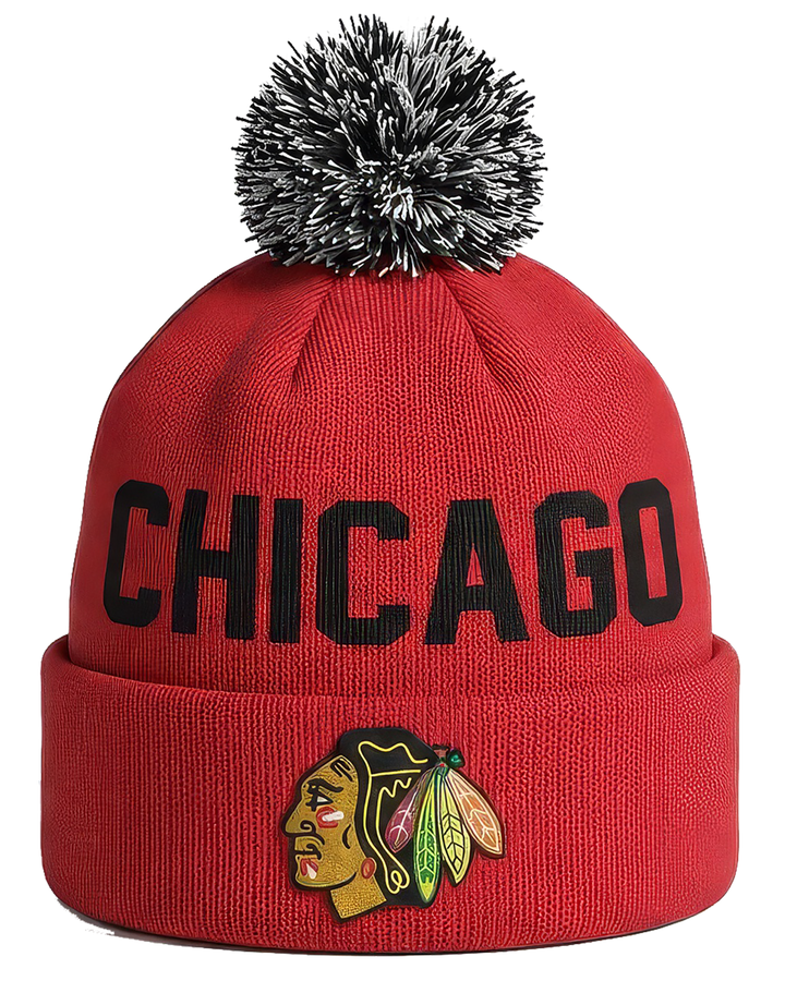 CCM Chicago Blackhawks Classic Team Pom Knit Hat