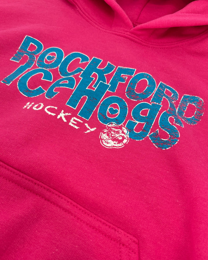 Youth Rockford IceHogs Pink Hoodie