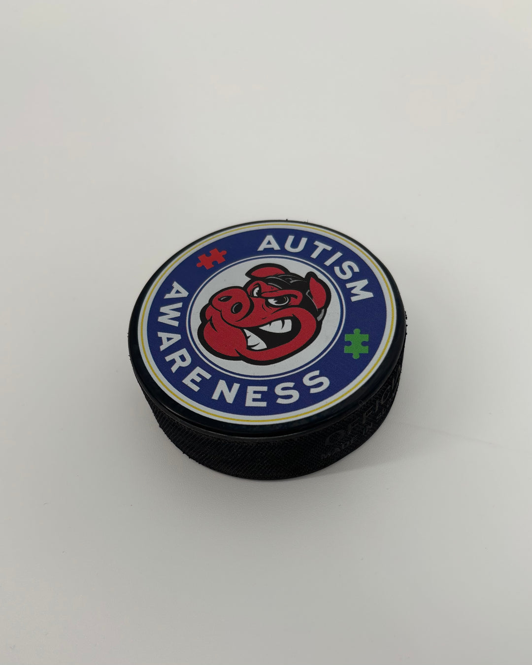 Rockford IceHogs Autism Awareness Puck