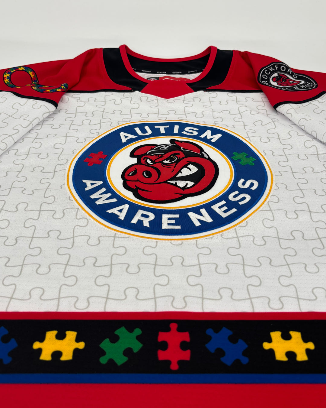 CCM Rockford IceHogs Autism Awareness Replica Jersey