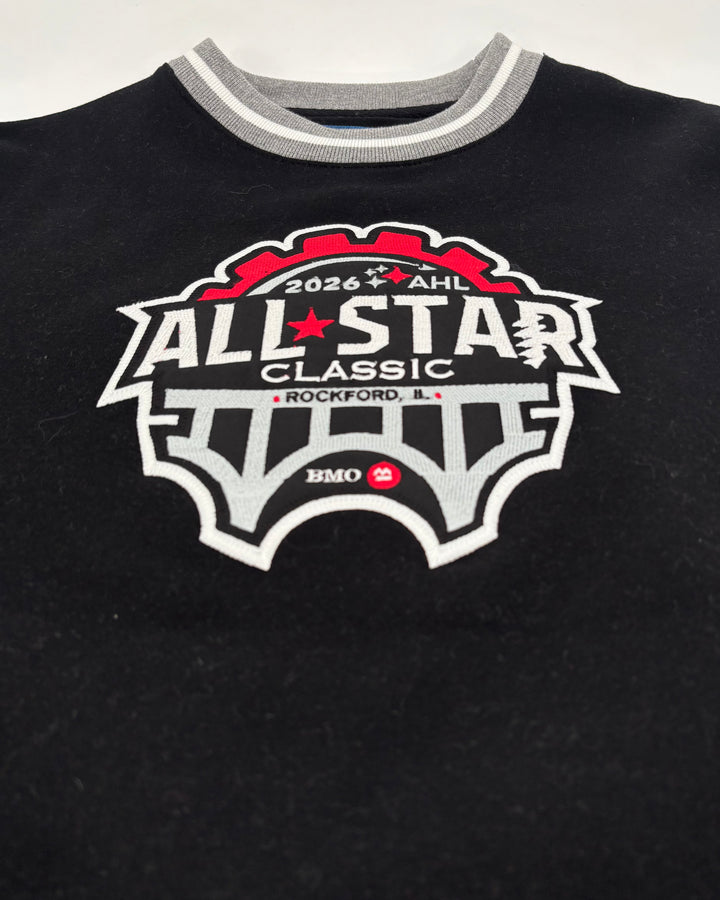 Rockford IceHogs Black Varsity Rib All Star Crewneck