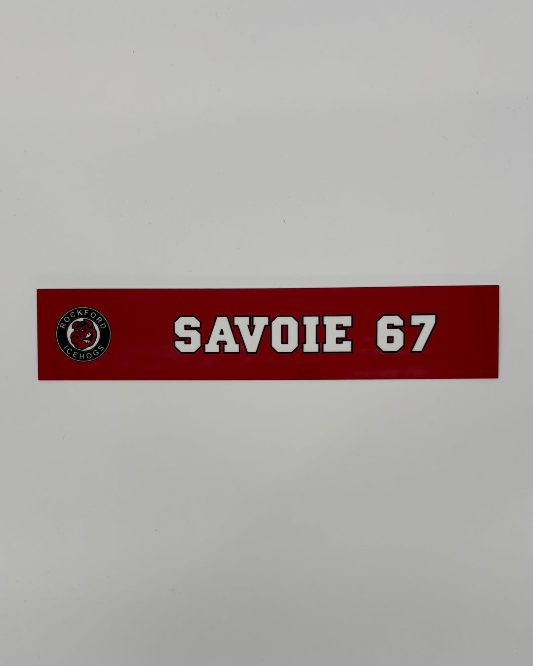 Rockford IceHogs Samuel Savoie Locker Nameplate