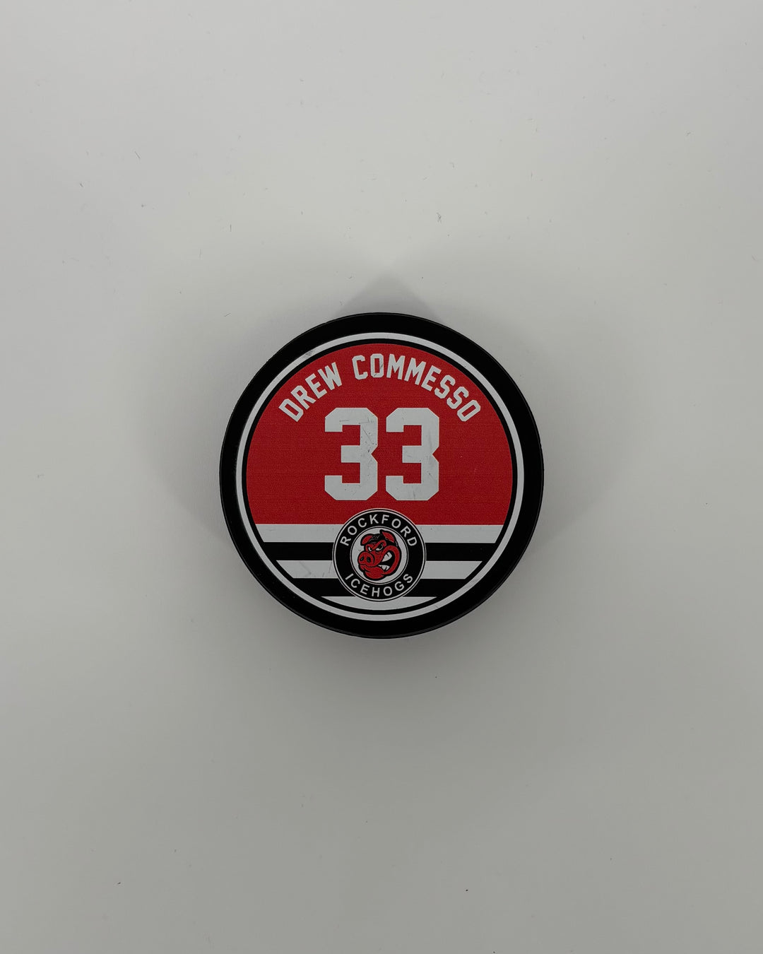 Rockford IceHogs Drew Commesso Puck
