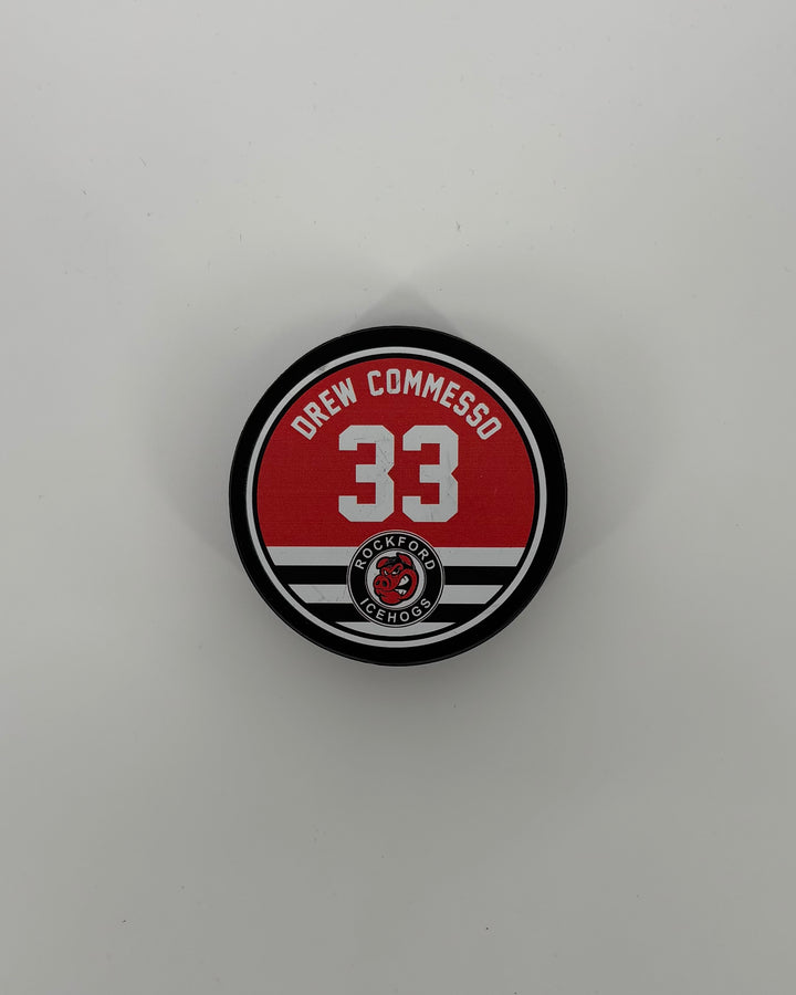 Rockford IceHogs Drew Commesso Puck