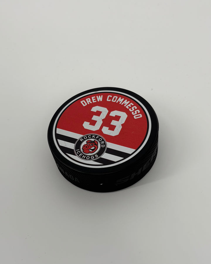 Rockford IceHogs Drew Commesso Puck