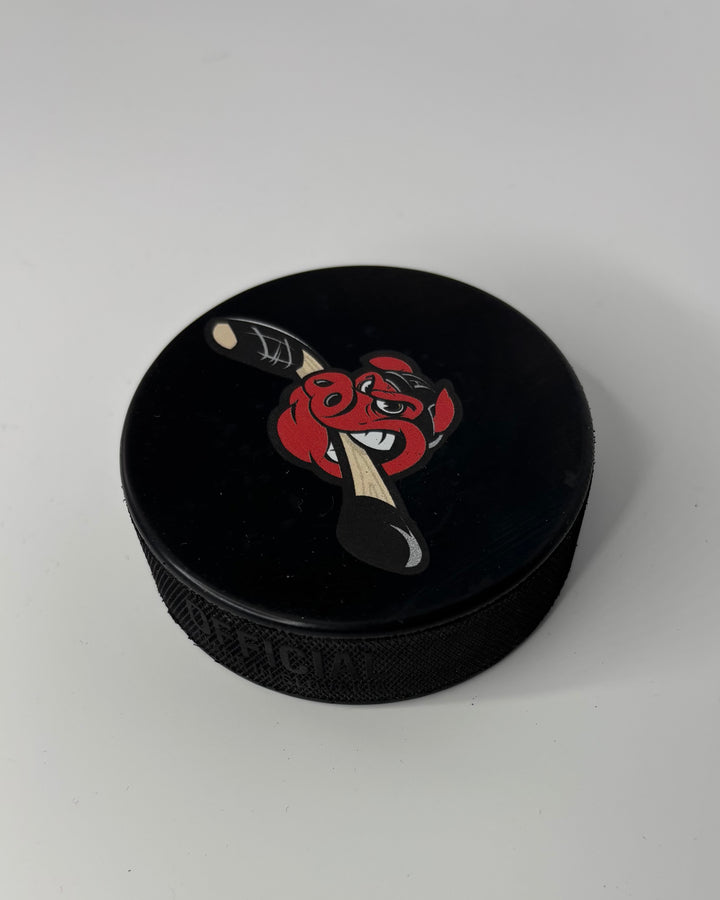 Rockford IceHogs Hammy with Stick Puck