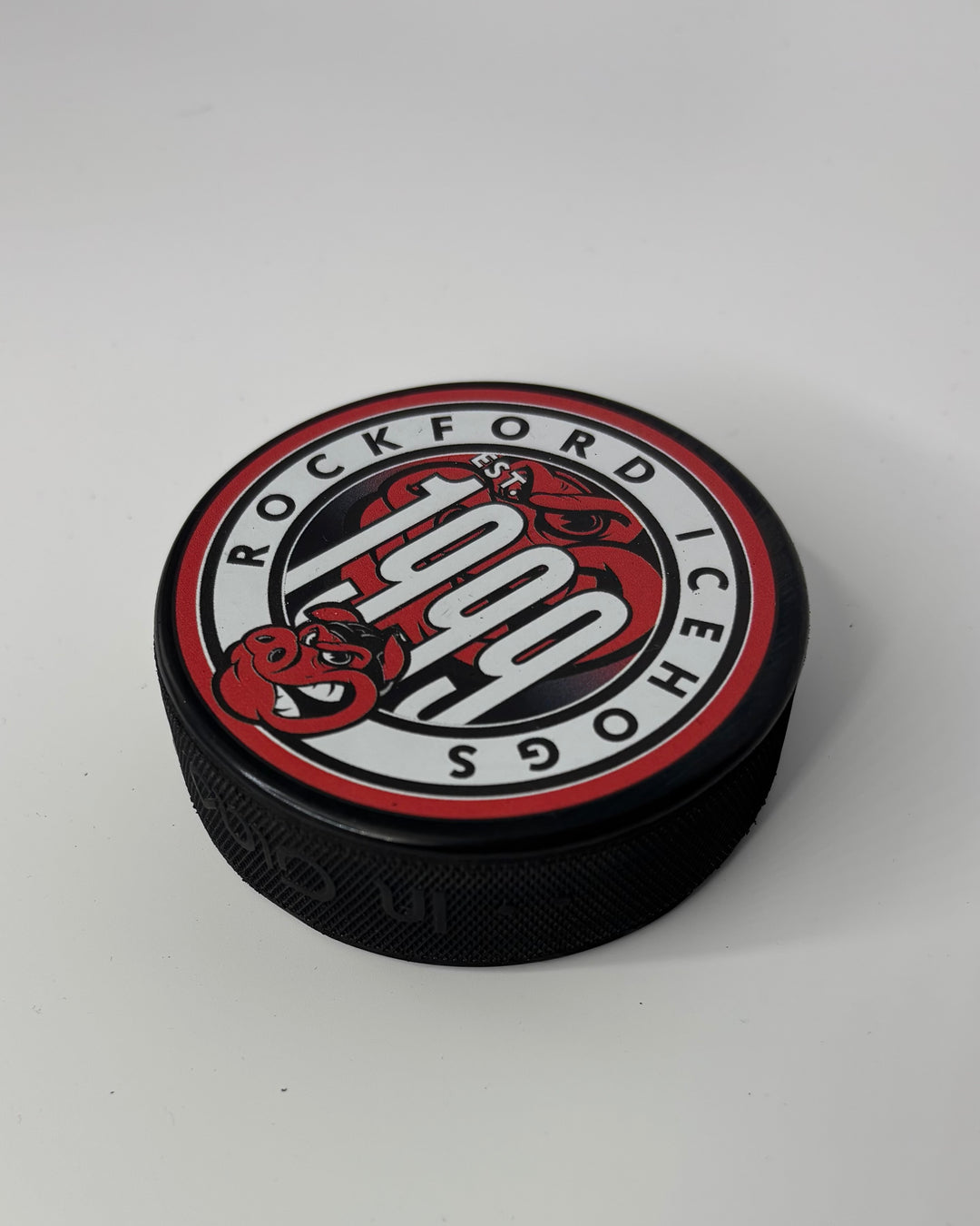 Rockford IceHogs Bold Date Puck