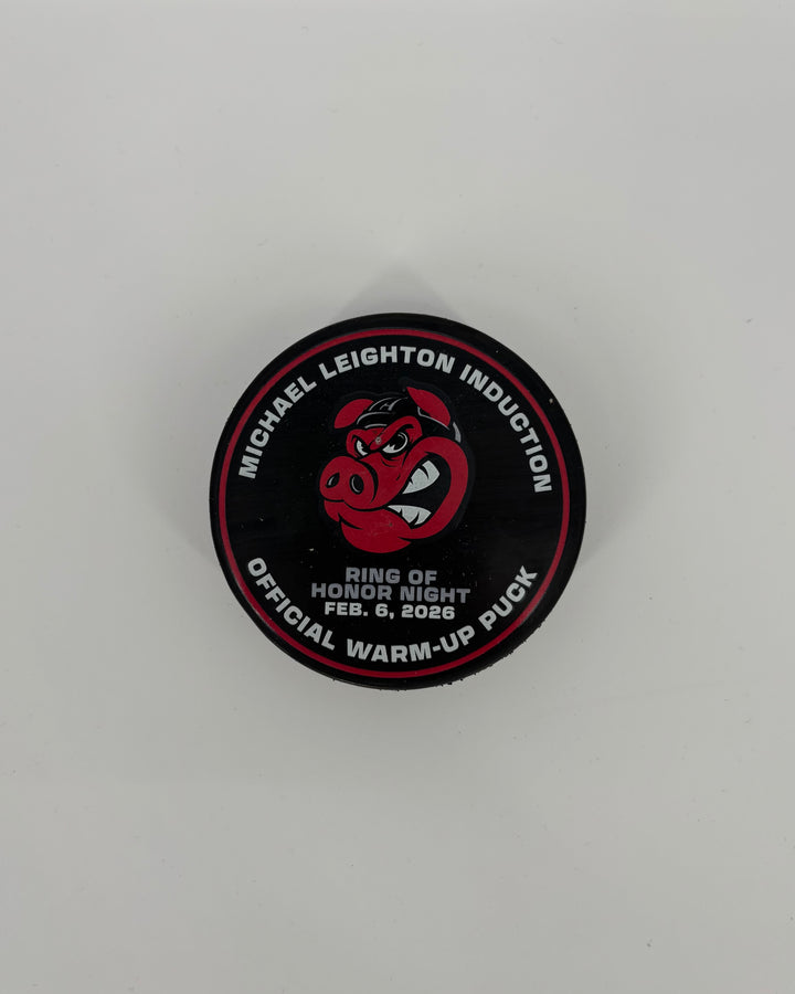 Rockford IceHogs Michael Leighton Ring of Honor Night Official Warm Up Puck