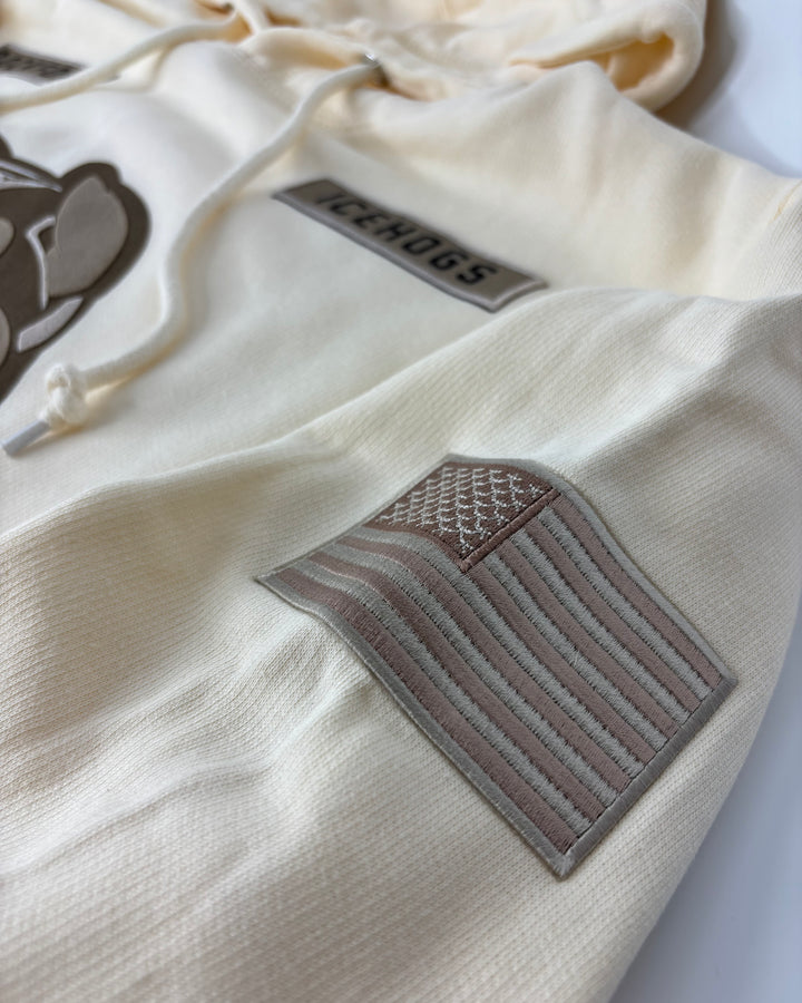 Rockford IceHogs Neutral Bone Hoodie