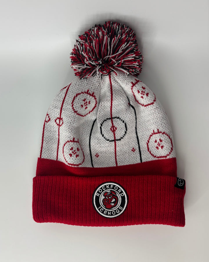 Rockford IceHogs Zephyr Hockey Rink Knit Hat