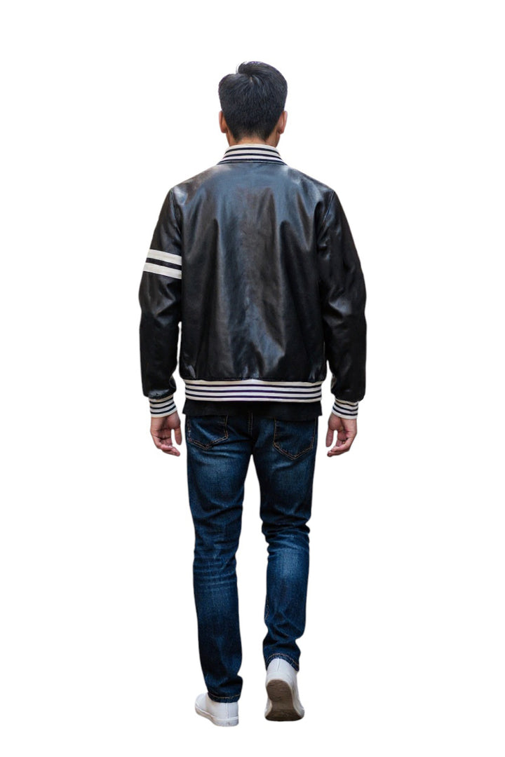Wild Collective Chicago Blackhawks 1933-34 Champs Faux Leather Bomber