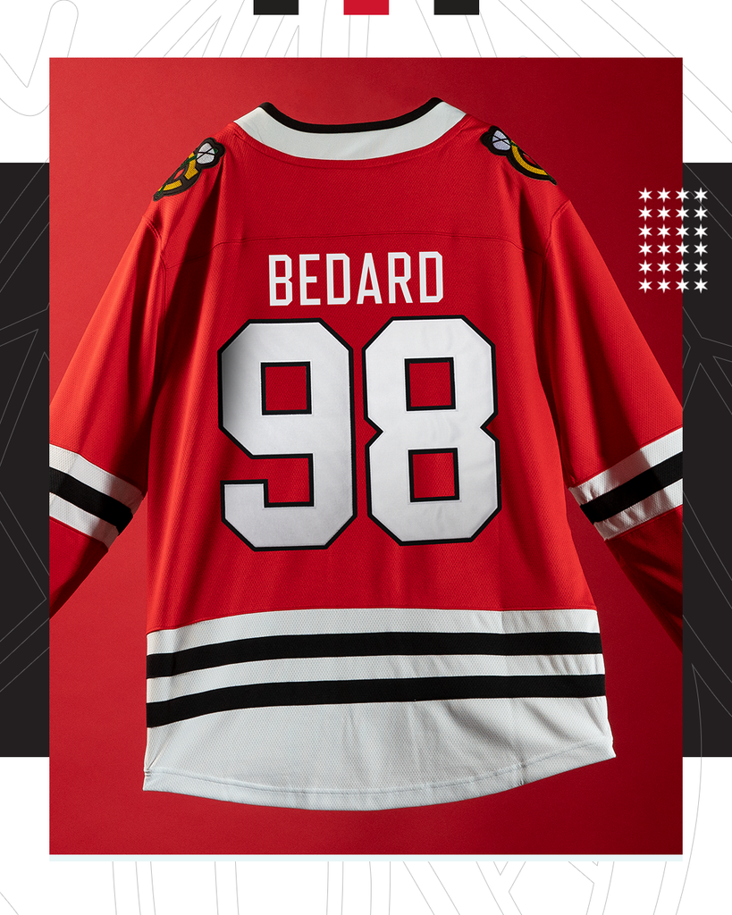 Hockey Jerseyz on X: We'll be selling Chicago Blackhawks Connor Bedard  jerseys closer to the draft. We'll try our best to be the cheapest option  out there. Opening pre-orders next week.  /
