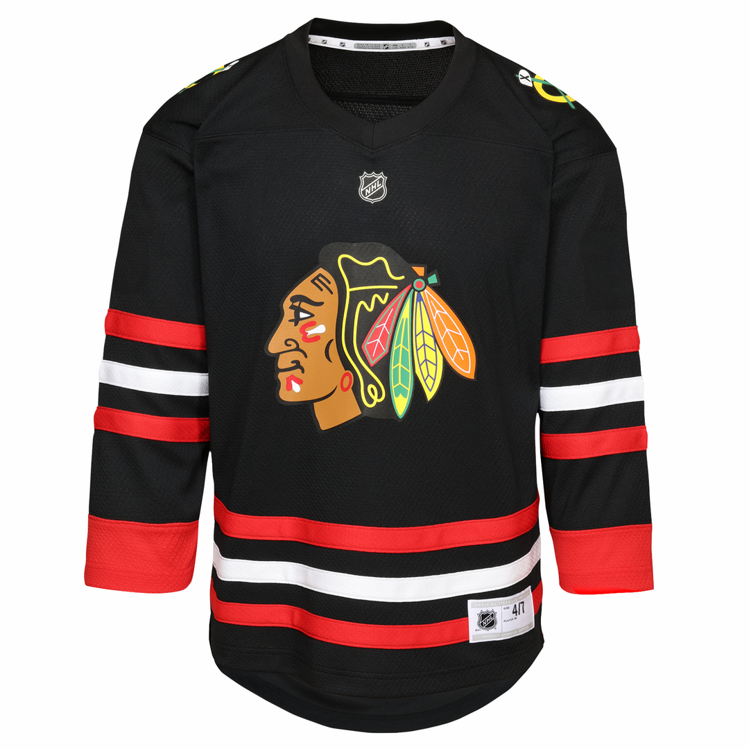 Youth Chicago Blackhawks Alternate Bedard Replica Jersey Black / L/XL Youth Chicago Blackhawks Alternate Bedard Replica Jersey Black / L/XL