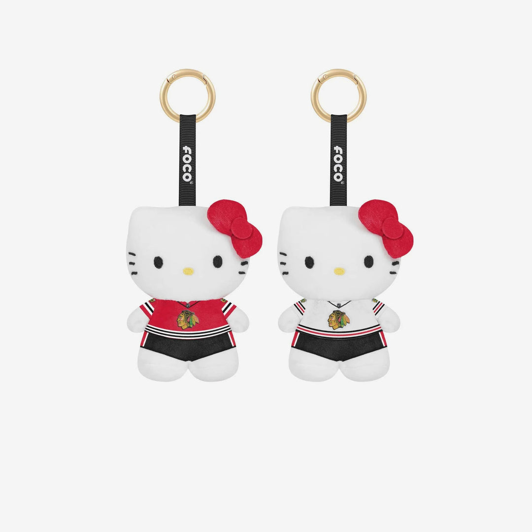 Chicago Blackhawks 2 Pack Mini Plush Hello Kitty Bag Charm Keychain ...