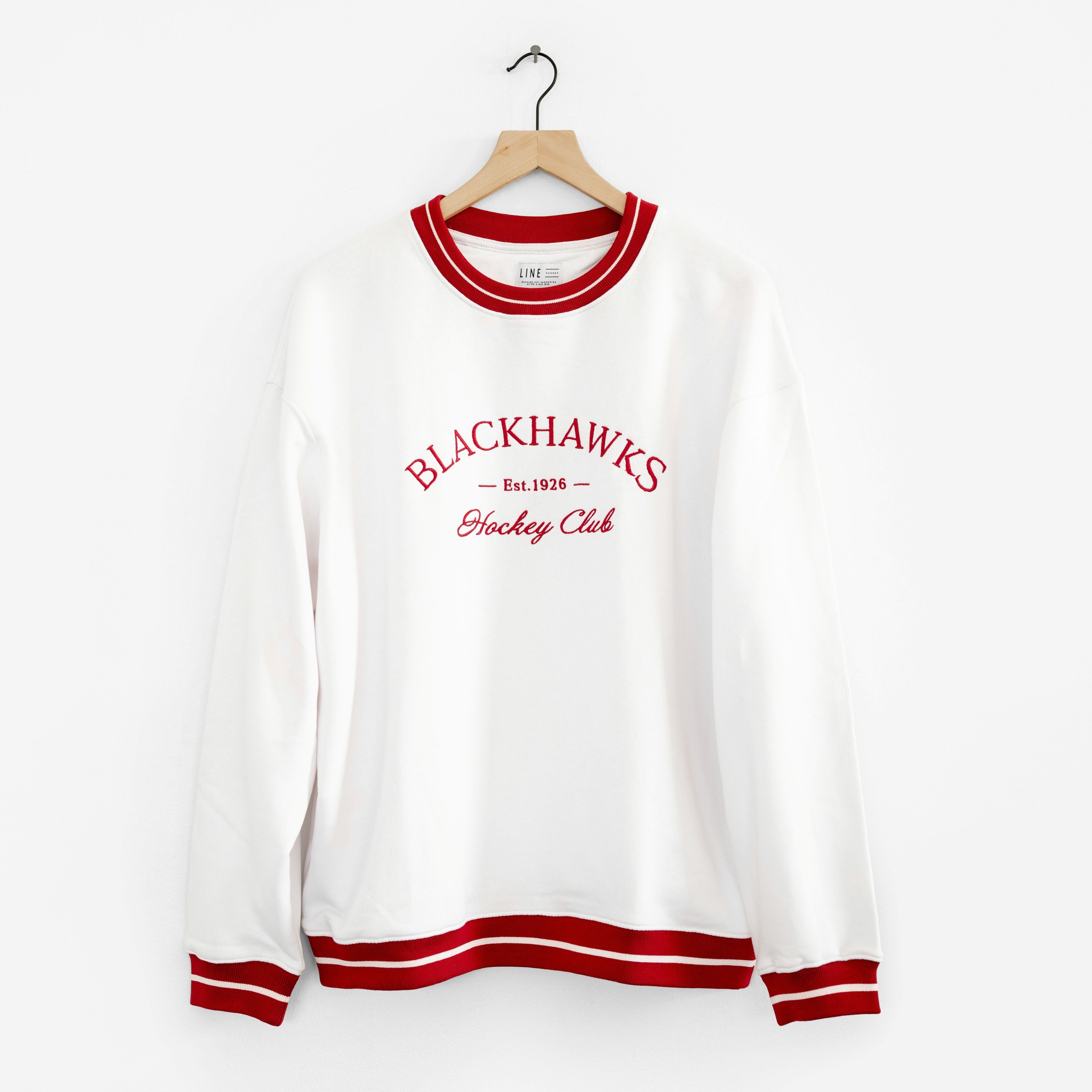 00's““Chicago“three lines“襤褸 sweat Line Change Chicago Blackhawks Court Crew – CBH Shop