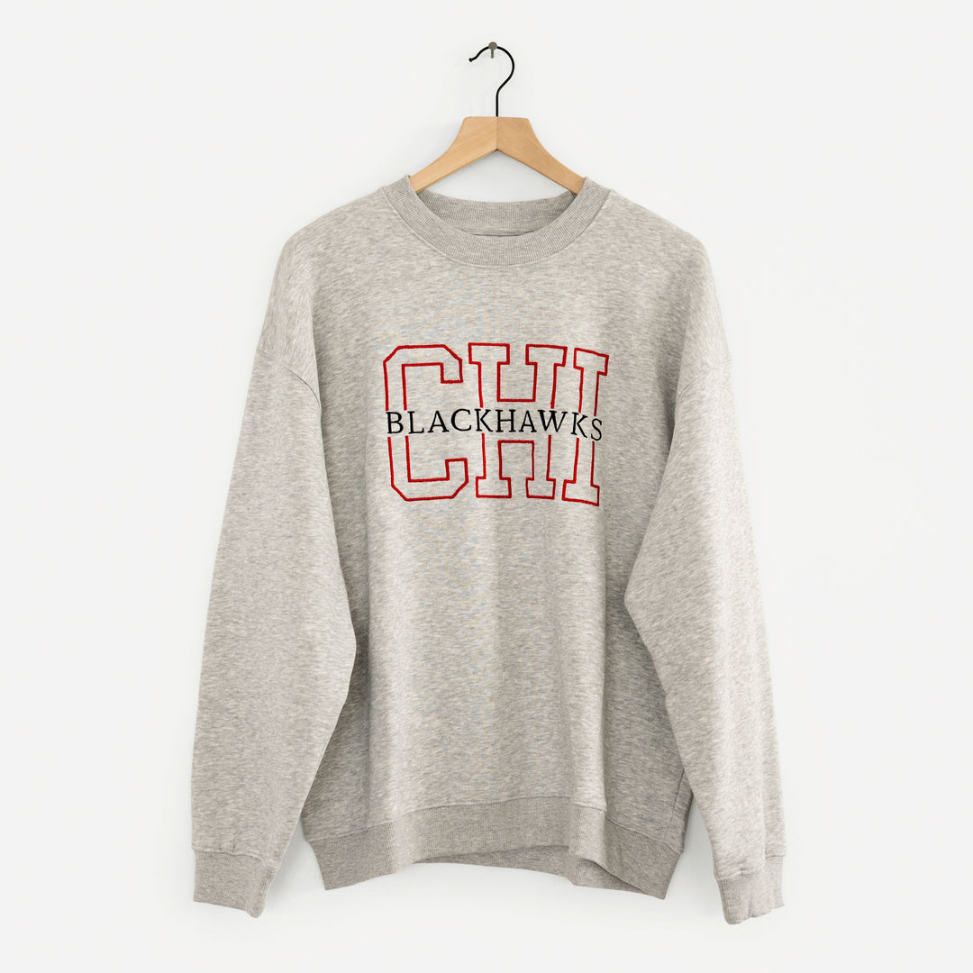 Line Change Chicago Blackhawks Embroidered Crew