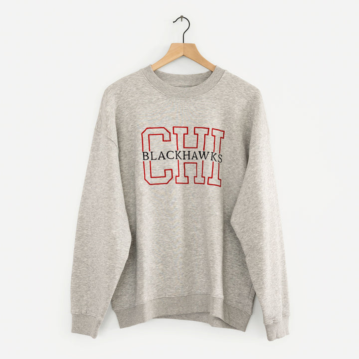 Line Change Chicago Blackhawks Embroidered Crew