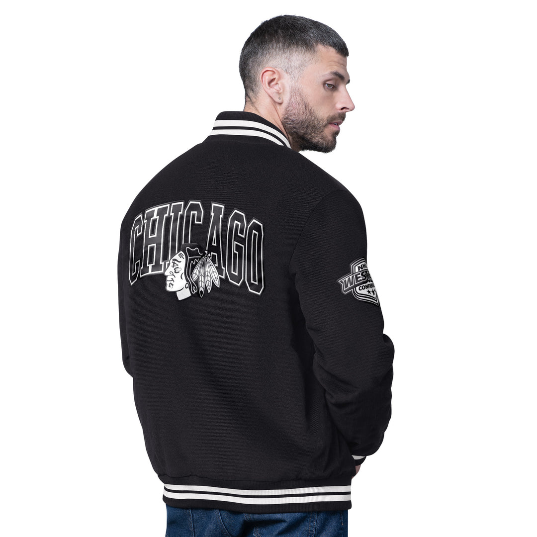 Starter Chicago Blackhawks Blackout Varsity Jacket