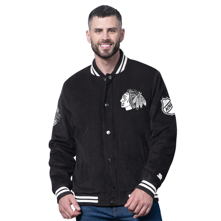 Starter Chicago Blackhawks Blackout Varsity Jacket